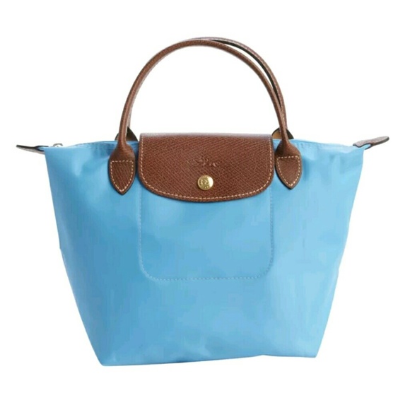 Longchamp Handbags - Longchamp Handbag Nylon Medium Purse Leather Strap